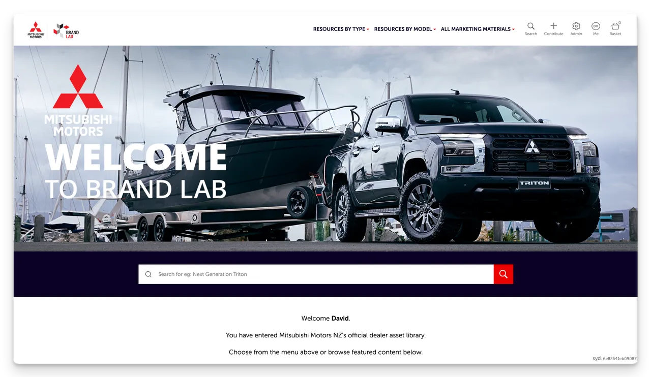 Screenshot from tyhe Mitsubishi Motors Brand Lab