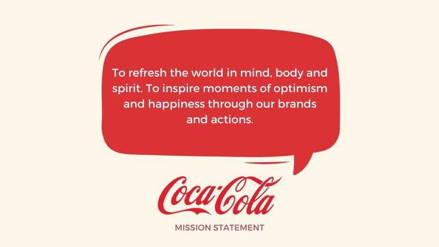 coca cola mission statement