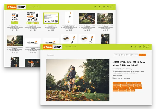 Screenshot Safari Portal STIHL Toolkit home page montage
