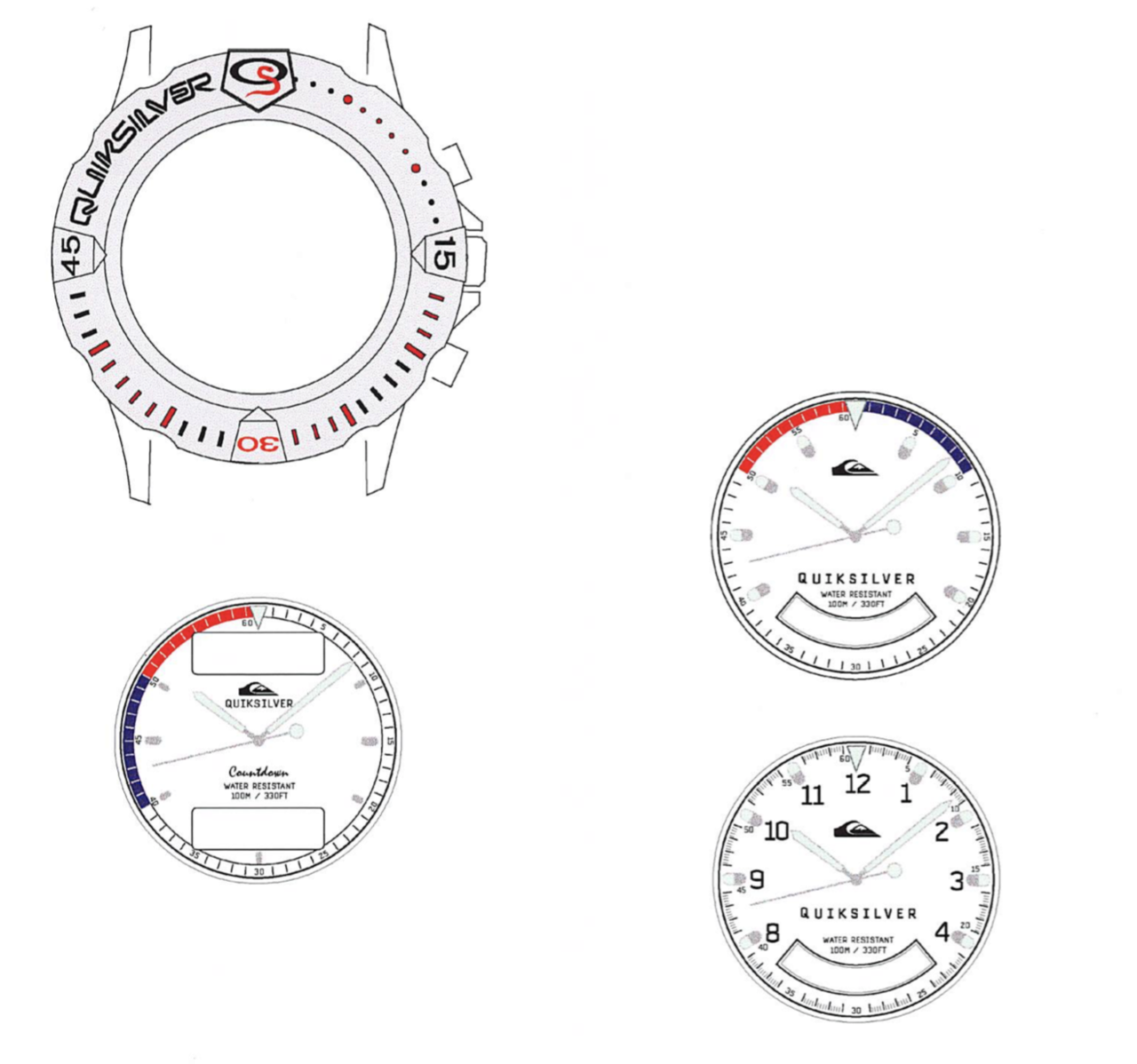 Historic Quiksilver watch design work