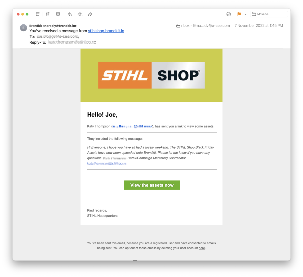 Screenshot Mail You've received a message from stihlshop.brandkit.io — Gmail davidv@e-see.com (All Mail) at2023-01-16 at 17.59.58@2x