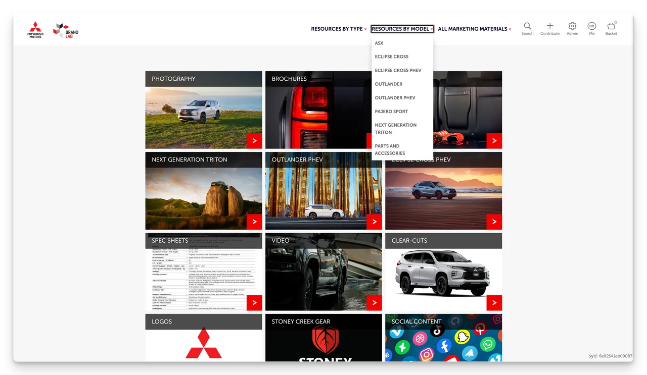 Screenshot showing albums grid and dropdown menu options