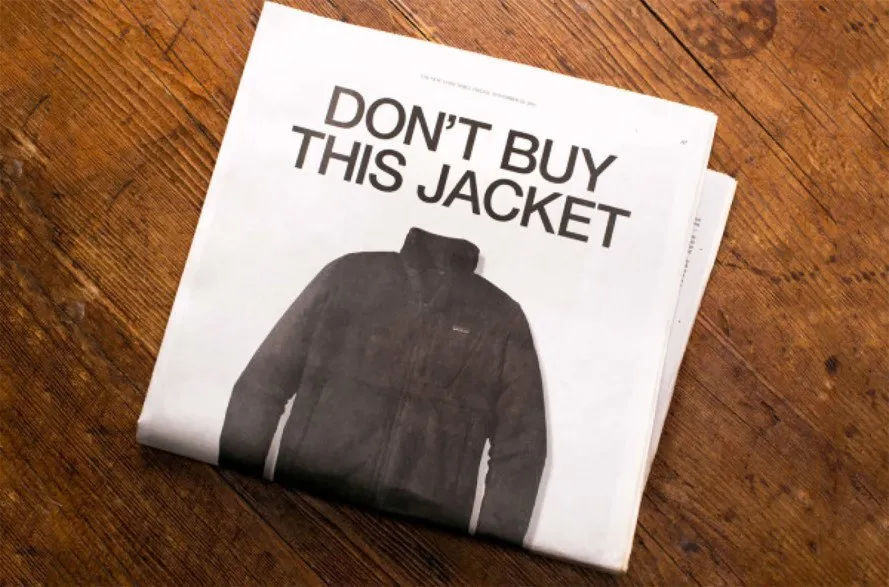 Patahonia ad don't buy this jacket