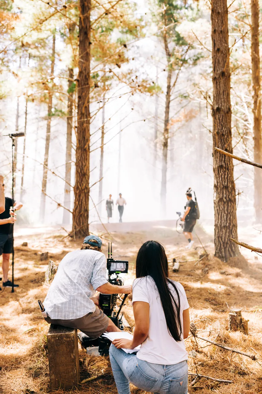 Behind the scenes look on a filmset