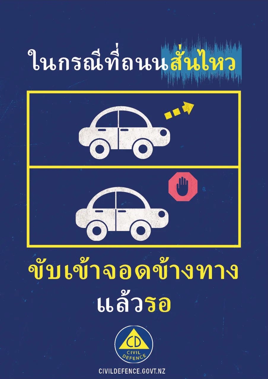 Drop Cover Hold - When the Road Shakes - Thai - A1 image.