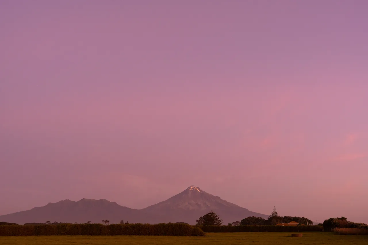 View of Taranaki Maunga from Ōpunake coast